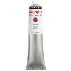 Georgian Water Mixable Oil Colour, vattenlöslig oljefärg 200 ml Zinc White 001 | Oljefärger