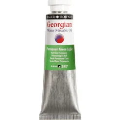 Georgian Water Mixable Oil Colour, vattenlöslig oljefärg 37 ml Permanent Green Light 347 | Oljefärger