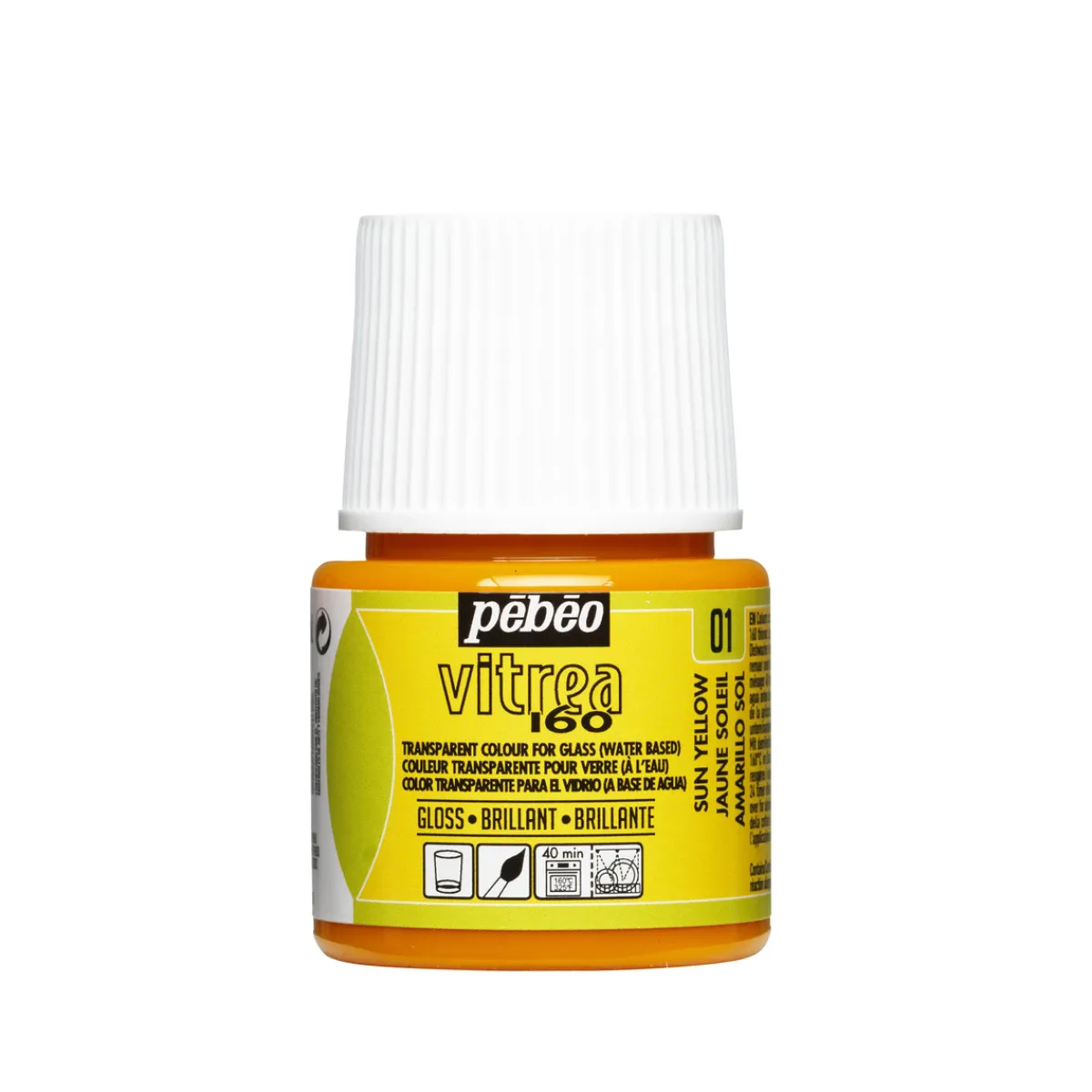 Pebeo Glasfärg blank 45 ml gul