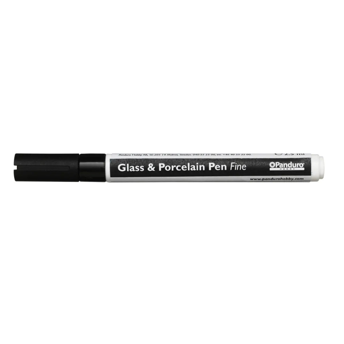 Panduro Hobby Glas & porslinspenna svart, 1 mm spets | Porslin- & Glasfärgspennor