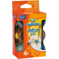 Oklassificerat Glittergel set 6x22ml | Barn Krympplast