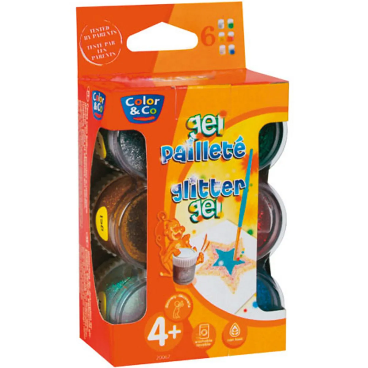 Oklassificerat Glittergel set 6x22ml | Barn Krympplast