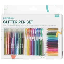 Barn Panduro Hobby Glitterpennor 4 in 1, magiskt mycket glitter och glitterlim!