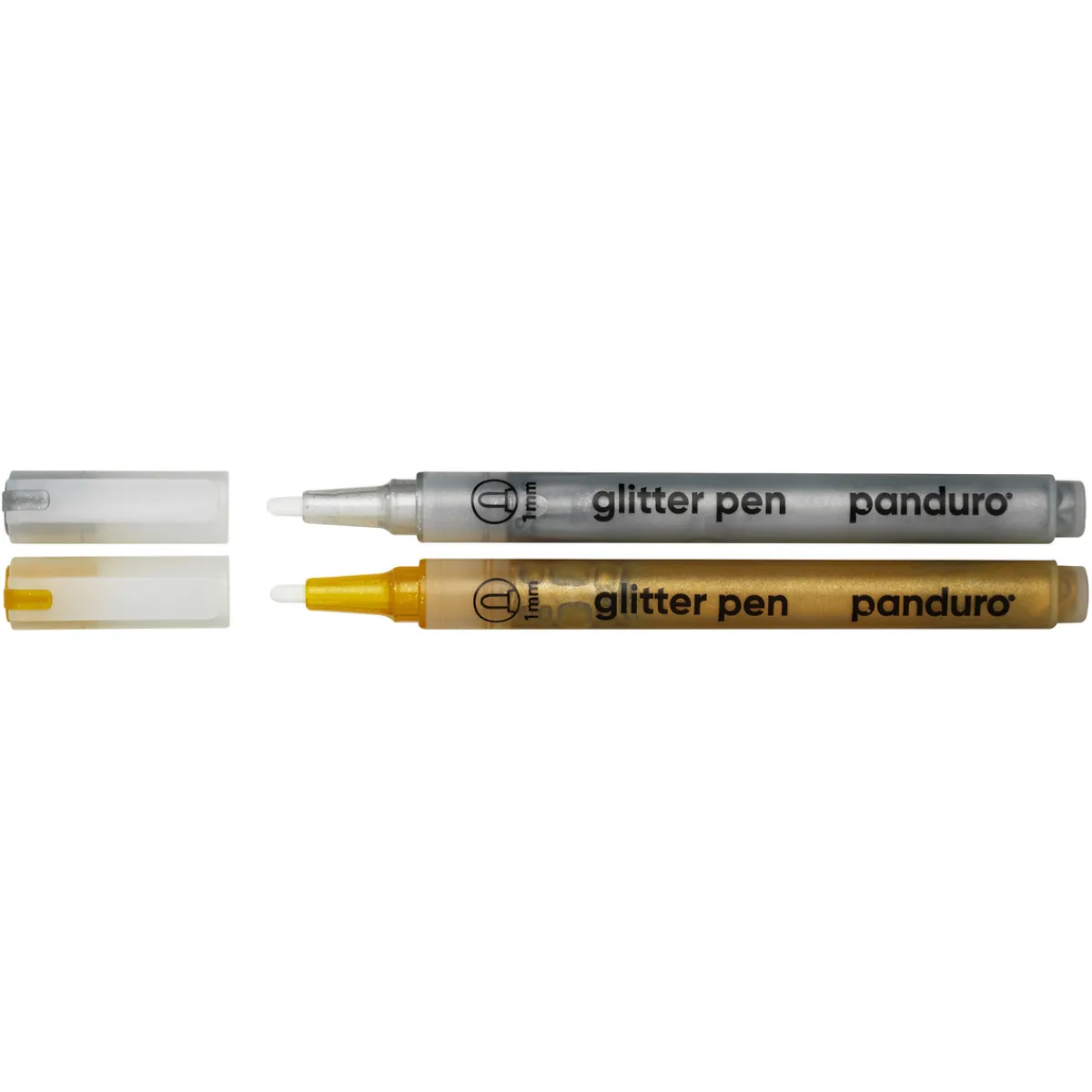 Panduro Hobby Glitter Pens 1 mm guld+silver | Tuschpennor & Markers