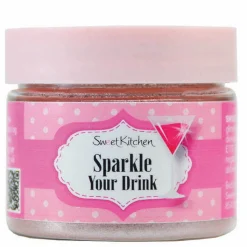 Sweet Kitchen Glitterpulver, ätbart glitter för dryck, rosa 10 gram | Pulverfärg