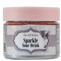 Sweet Kitchen Glitterpulver, ätbart glitter för dryck, silver 10 gram | Pulverfärg