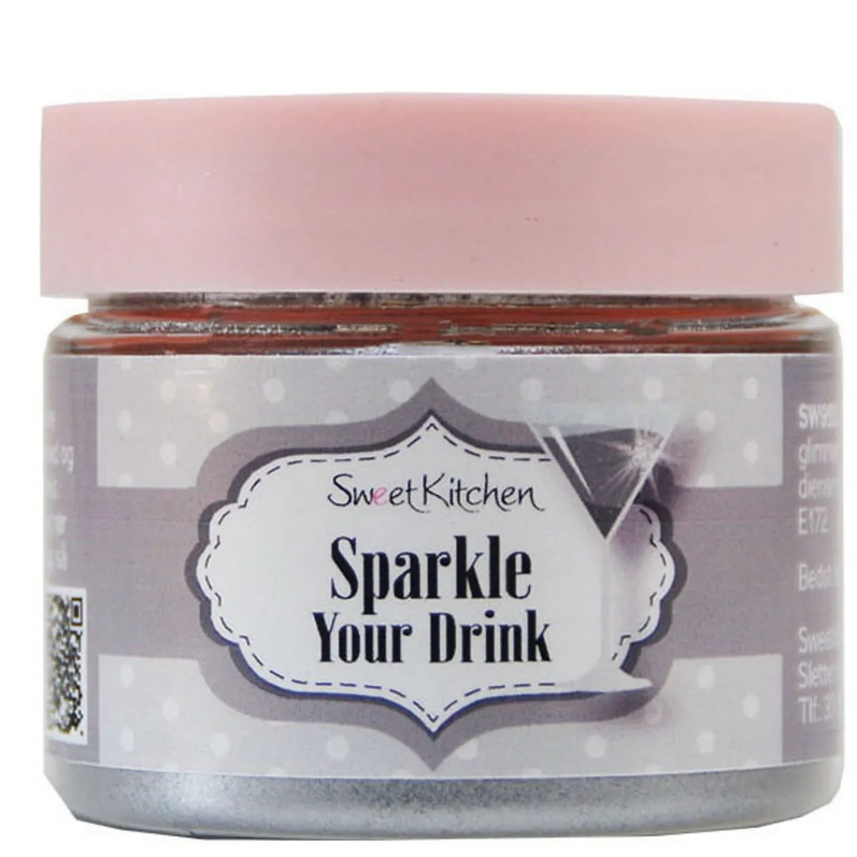 Sweet Kitchen Glitterpulver, ätbart glitter för dryck, silver 10 gram | Pulverfärg