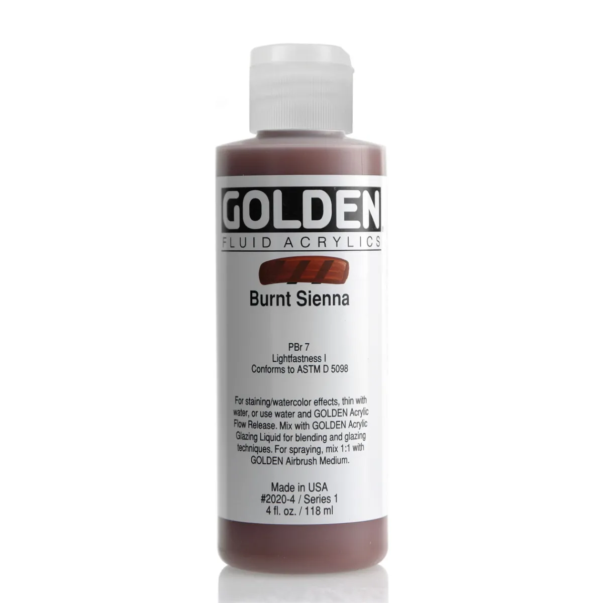 Golden Fluid Acrylics 118 ml - 2020 Burnt Sienna | Akrylfärger