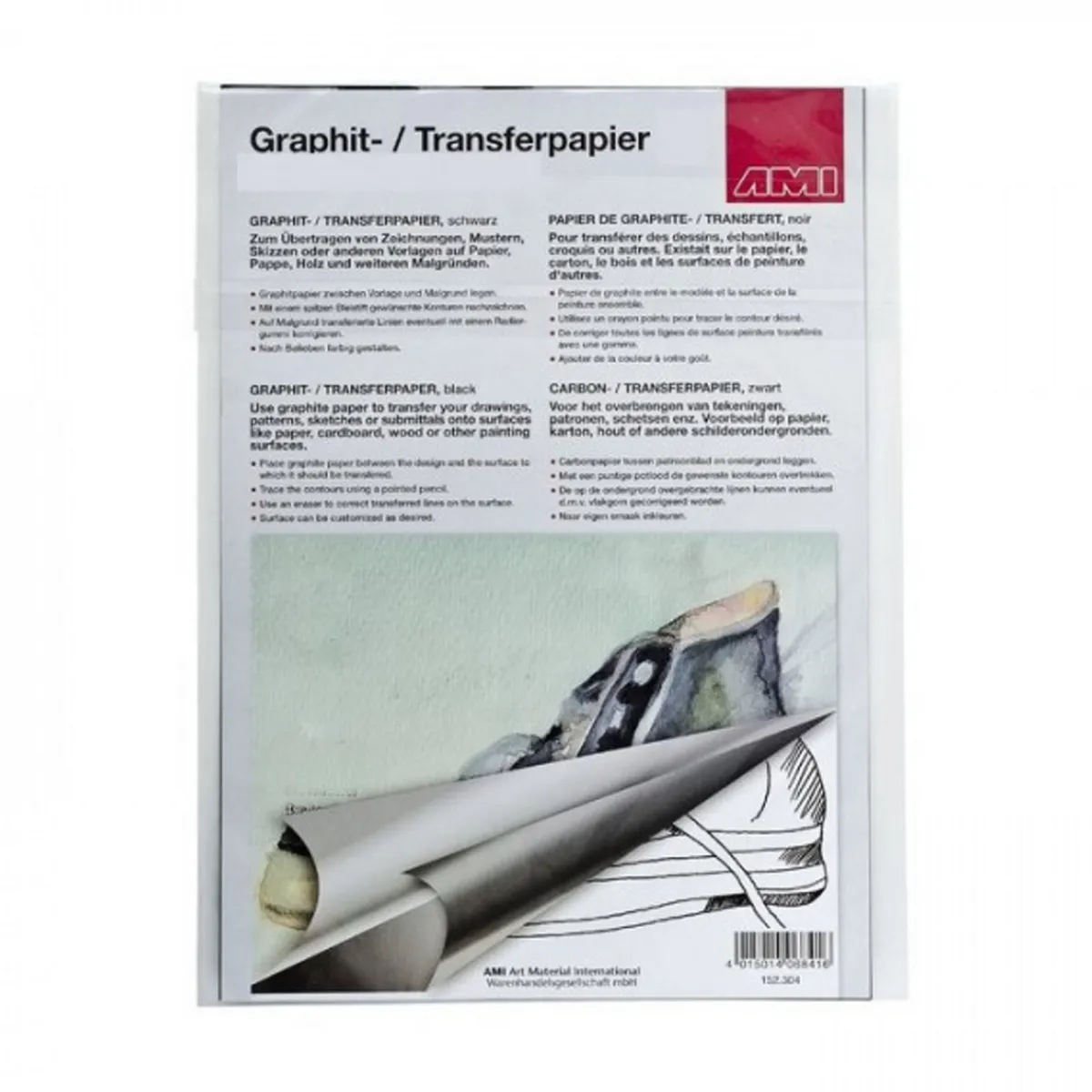 AMI Grafitpapper A4 5-pack svart