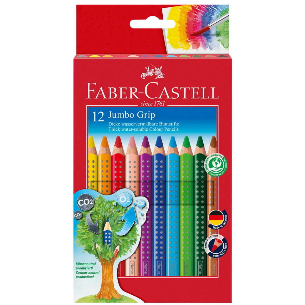Barn Faber-Castell Grip Jumbo färgpennor 12-pack