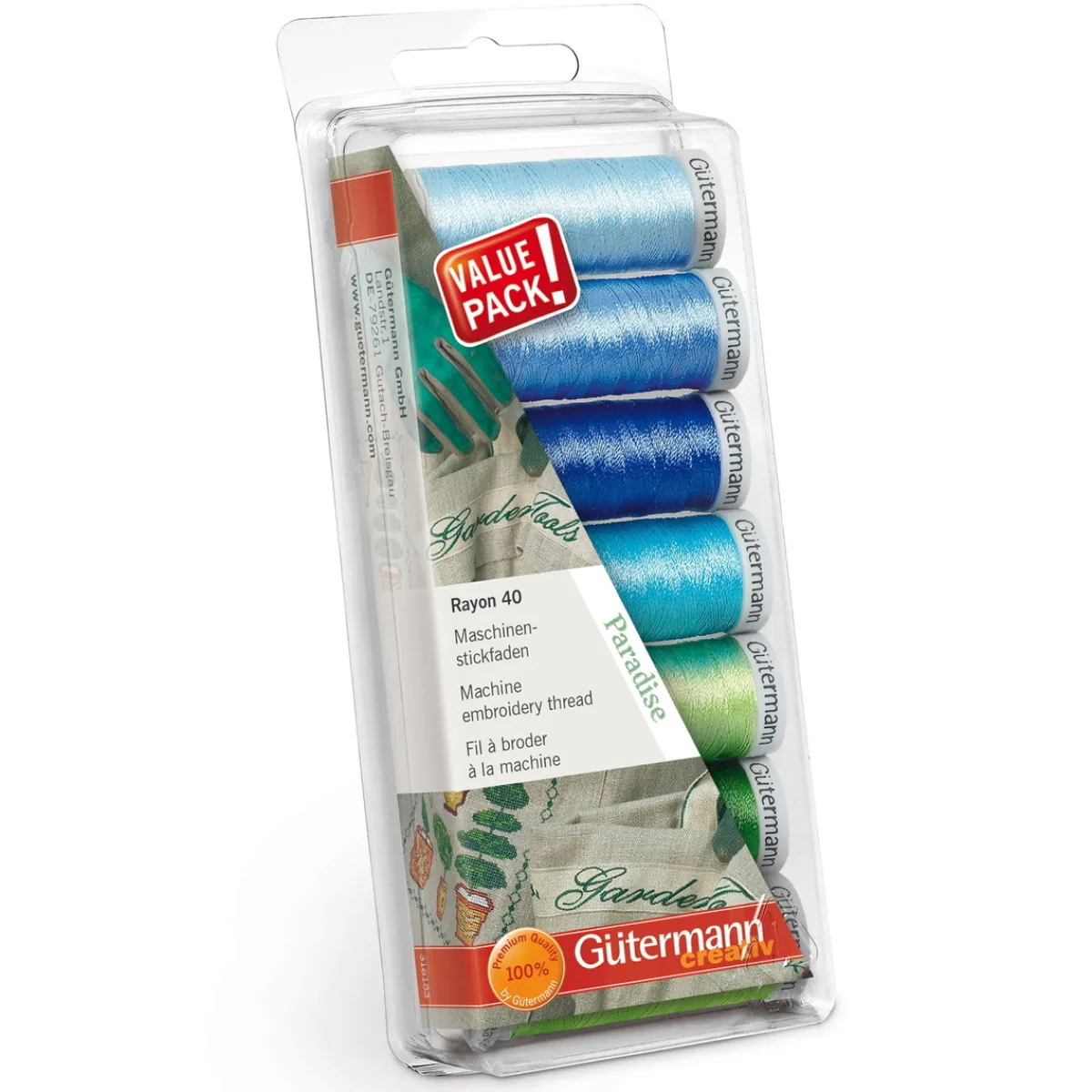 Gutermann Gütermann maskinbroderitråd 7×200 meter i gula nyanser