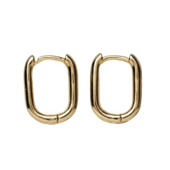 Panduro Jewellery Guldfärgade örhängen oval, 11×15 mm, 1 par
