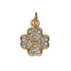 Panduro Jewellery Guldfärgat hänge charm fyrklöver 12×12 mm