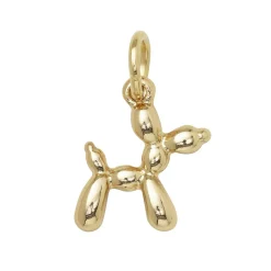 Panduro Jewellery Guldfärgat hänge charm i form av en ballonghund 14×11×3 mm | Metallhängen