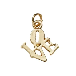 Panduro Jewellery Guldfärgat hänge charm "Love" 12,4×12 mm | Metallhängen