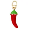 Panduro Jewellery Guldfärgat hänge charm med en röd chili, längd 14 mm, Ø5 mm