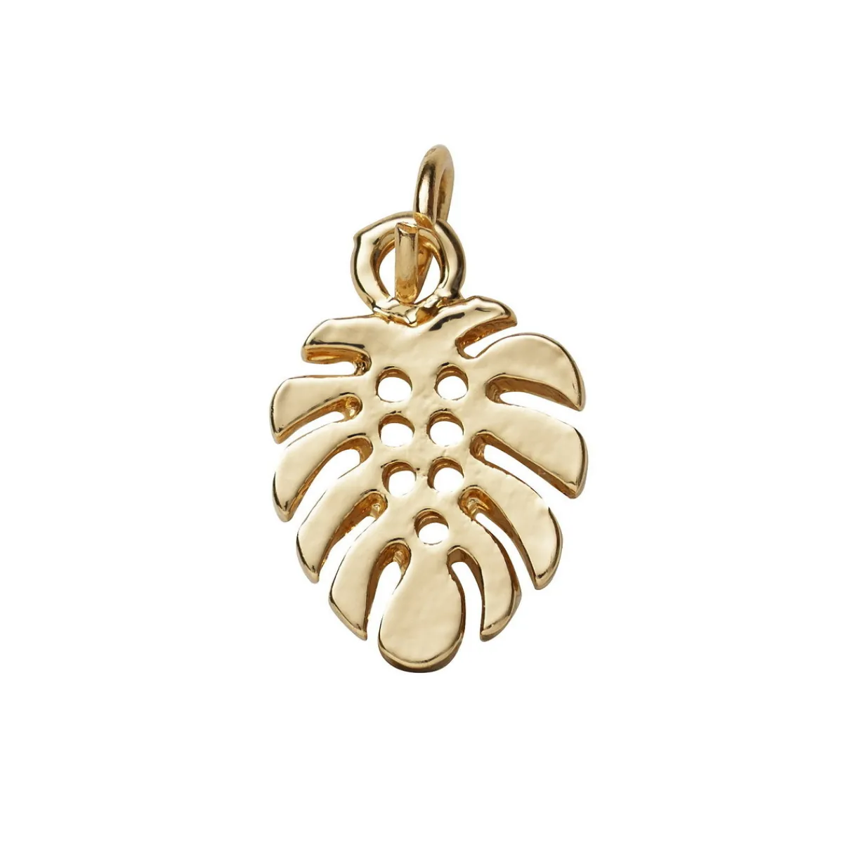 Panduro Jewellery Guldfärgat hänge charm monsterablad 10,5×15 mm | Metallhängen