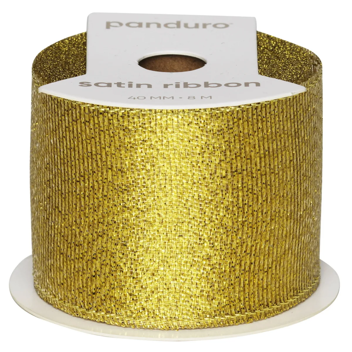 Panduro Hobby Guldigt glitterband – 8 m långt 40 mm brett | Glitter- & Ståltrådsband