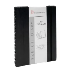 Hahnemühle Sketch Diary, spiralbunden skissdagbok, A5, 60 sidor, 120 g/m² | Skissböcker