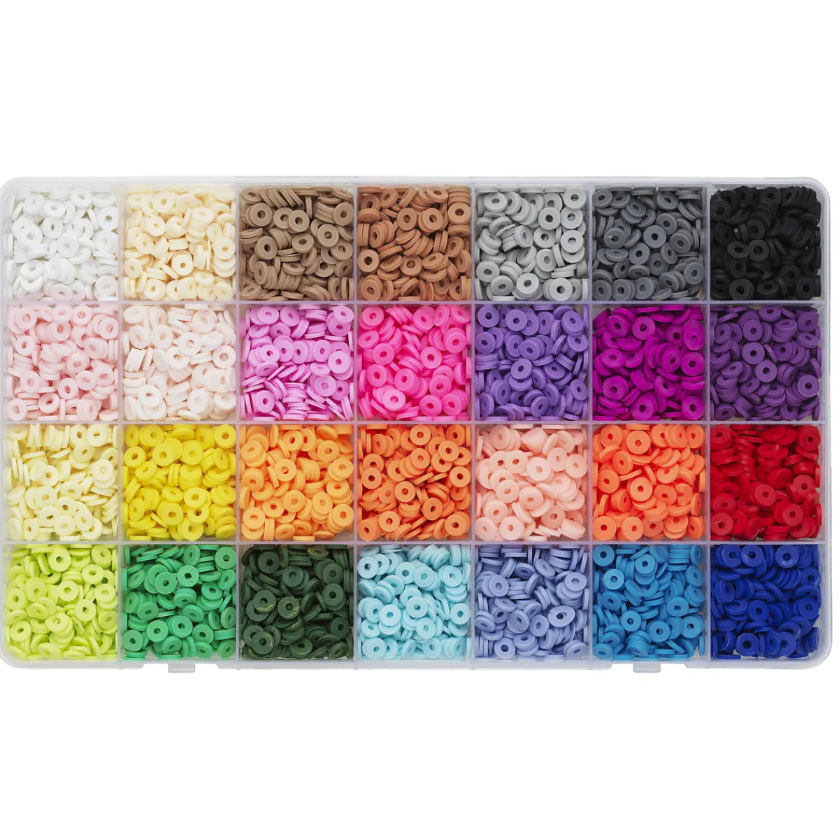 Panduro Jewellery Heishi beads megamix – 5600 (Ø6 mm) heishi-pärlor i 28 olika färger | Pärlor Av Lera