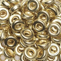 Panduro Jewellery Heishi-pärlor i rör – guldmetallic heishis, Ø6 mm (hårda) | Akrylpärlor
