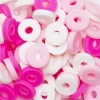 Panduro Jewellery Heishi-pärlor i rör – härlig mix med vita, rosa & cerise heishis, Ø6 mm | Pärlor Av Lera