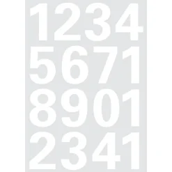 Herma Etikett nr 0-9 vit 25mm | Pappersstickers