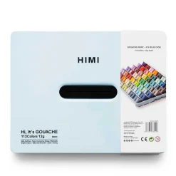 HIMI Gouache Twin Cup Kit Ice Blue – hela 112 jelly gouache-färger!