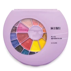 HIMI Watercolour Kit, 24 akvarellfärger & 1 pensel | Akvarell- & Vattenfärger