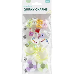 Panduro Hobby Hängen charms, 14 små & stora dekorationer med massor attityd och roliga färger! | Barn Pärlor