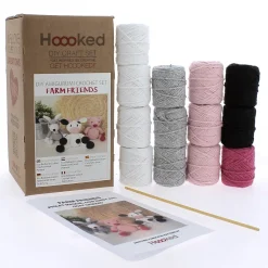 Hoooked Hooked DIY-kit Farm friends, virka 3 glada kompisar från bondgården