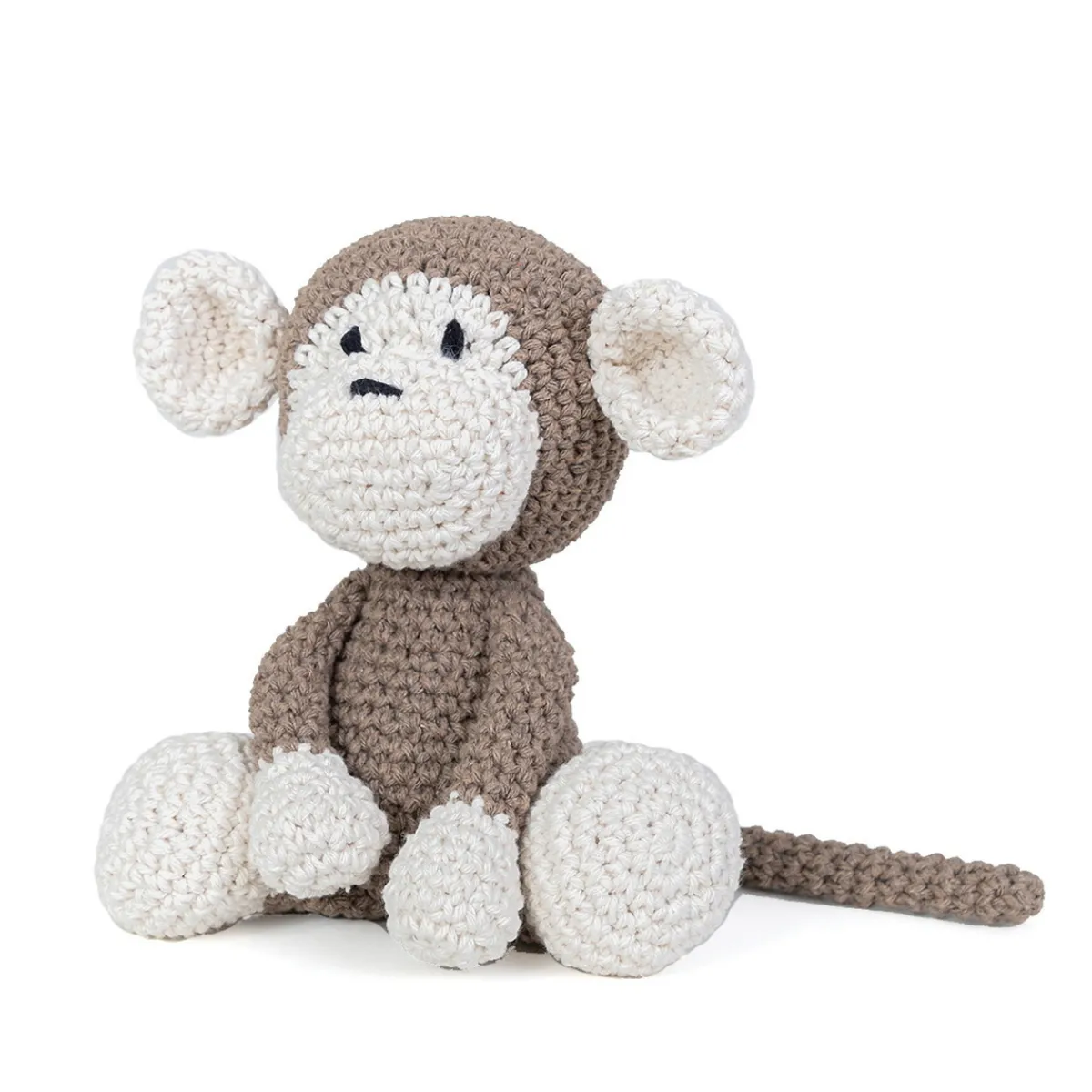 Hoooked Hooked DIY-kit Monkey Mace, virka en söt amigurumi apa, längd 17 cm | Materialsatser