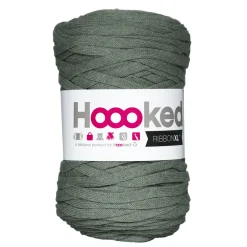 Hoooked Hooked Ribbon XL garn 250g armygrön – RXLSP6 Dried herb | Bomullsgarn