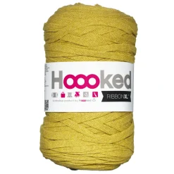 Hoooked Hooked Ribbon XL garn 250g limegrön – RXLSP5 Spicy Ocre | Bomullsgarn