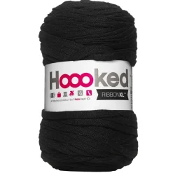 Hoooked Hooked Ribbon XL garn 250g svart – RXL26 Black