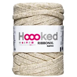 Hoooked Ribbon XL garn Lurex 250g guld – Golden Glitter | Bomullsgarn