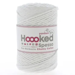 Hoooked Spesso Eco Barbante Chunky Cotton by Panduro Yarn – 500g vit, Lotus S200 | Bomullsgarn