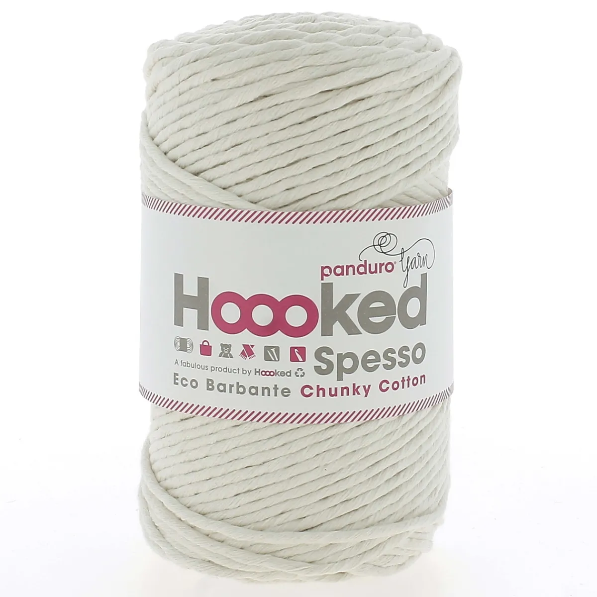 Hoooked Spesso Eco Barbante Chunky Cotton by Panduro Yarn – 500g creme, Almond S100