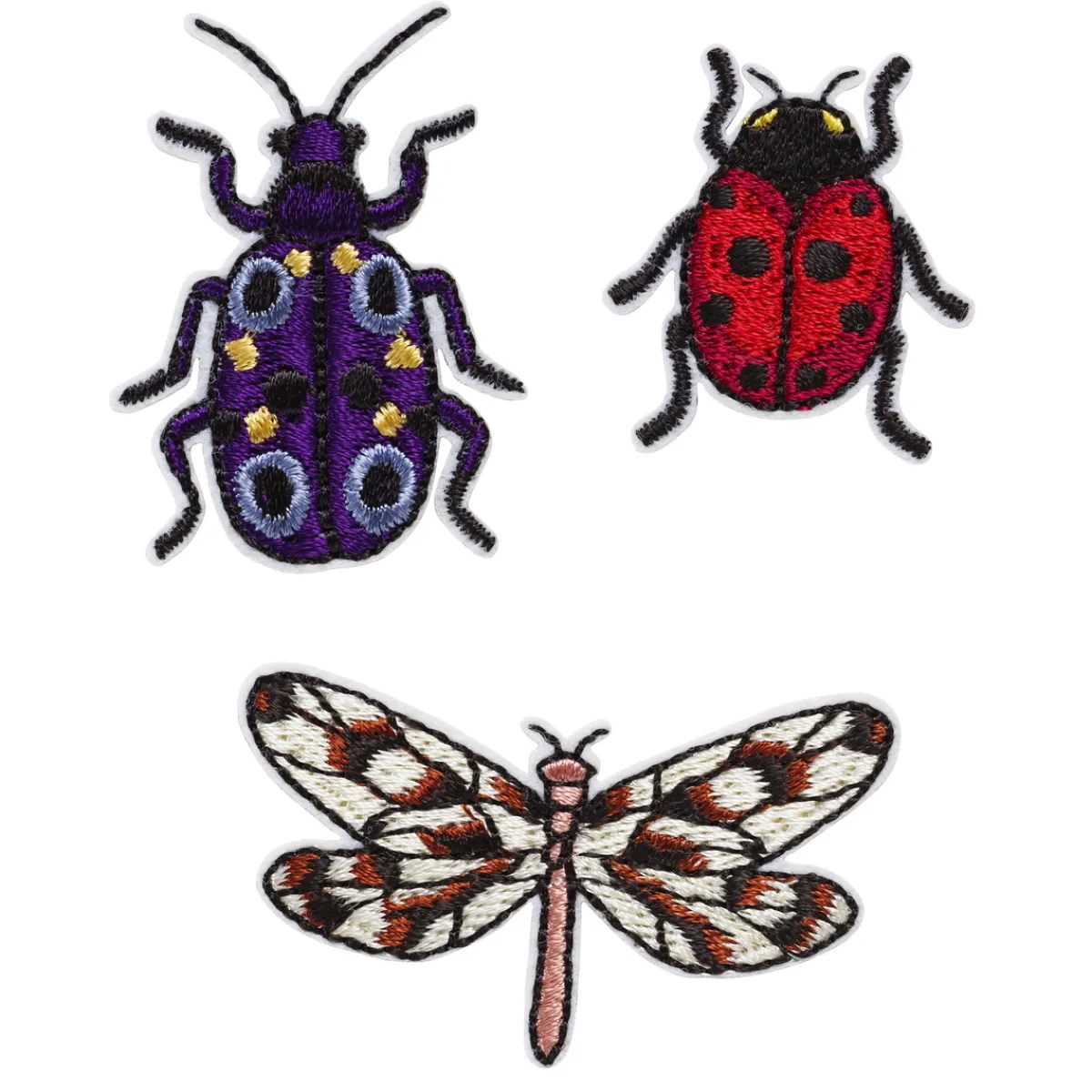 Panduro Hobby Iron-on insekter lila/röd | Iron-Ons