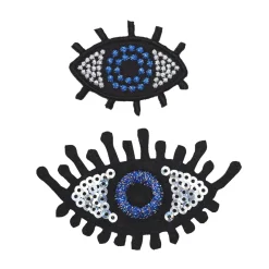 Panduro Hobby Iron-on tygmärke 2-pack ögon, 65x40 mm och 40x30 mm