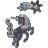 Panduro Hobby Iron-on unicorn / enhörning denim | Iron-Ons