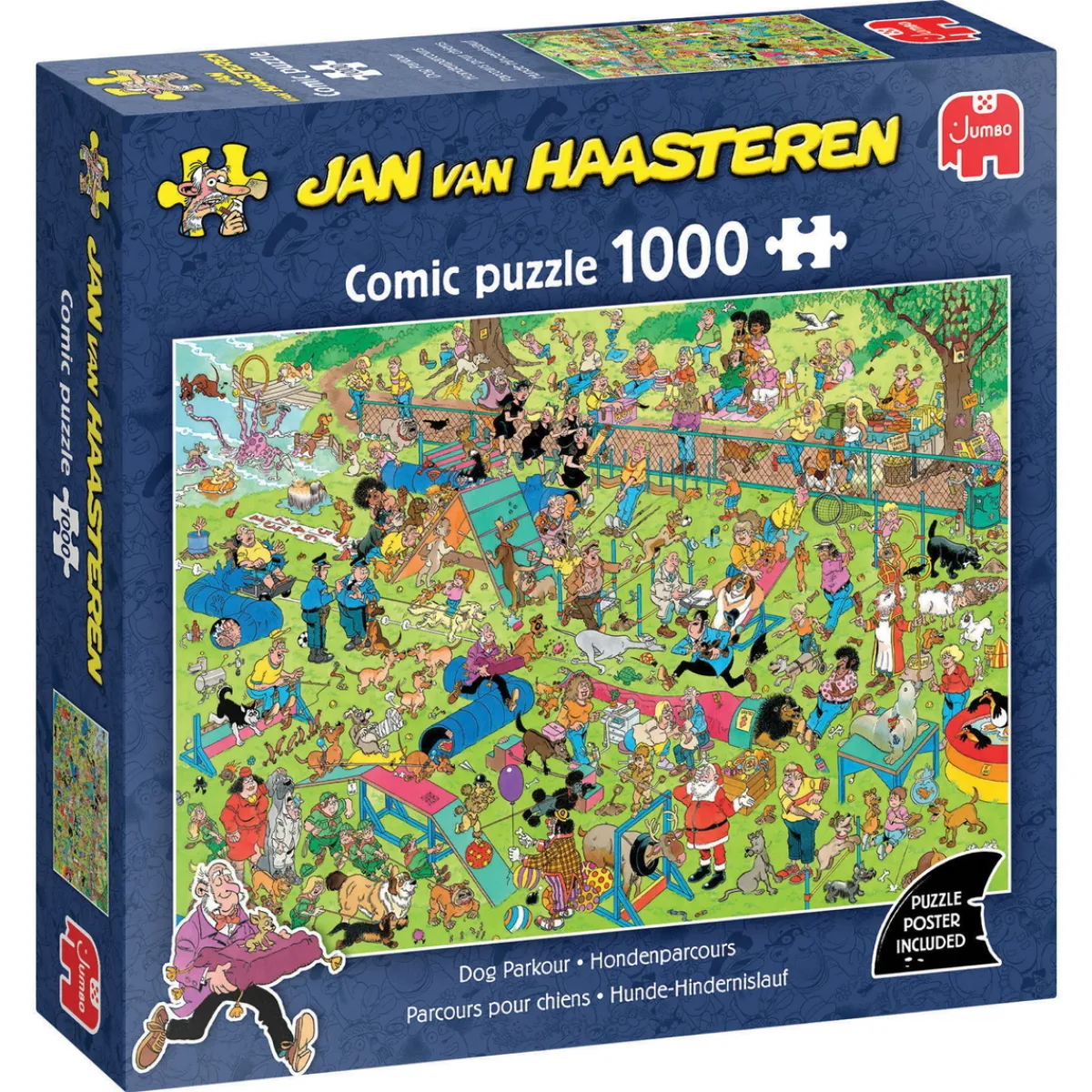 Jan Van Haasteren pussel Dog Parkour, 1000 bitar, 68×49 cm | Barn Pussel
