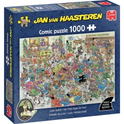 Jan Van Haasteren pussel Ludo Battle, 1000 bitar, 68×49 cm | Barn Pussel