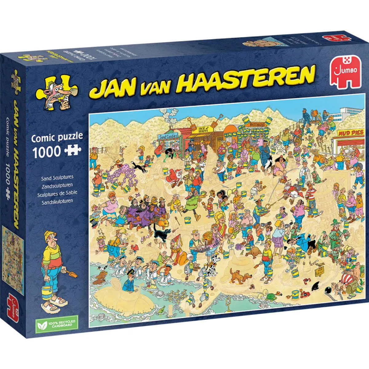 Barn Jan Van Haasteren pussel Sand Sculptures, 1000 bitar, 68×49 cm