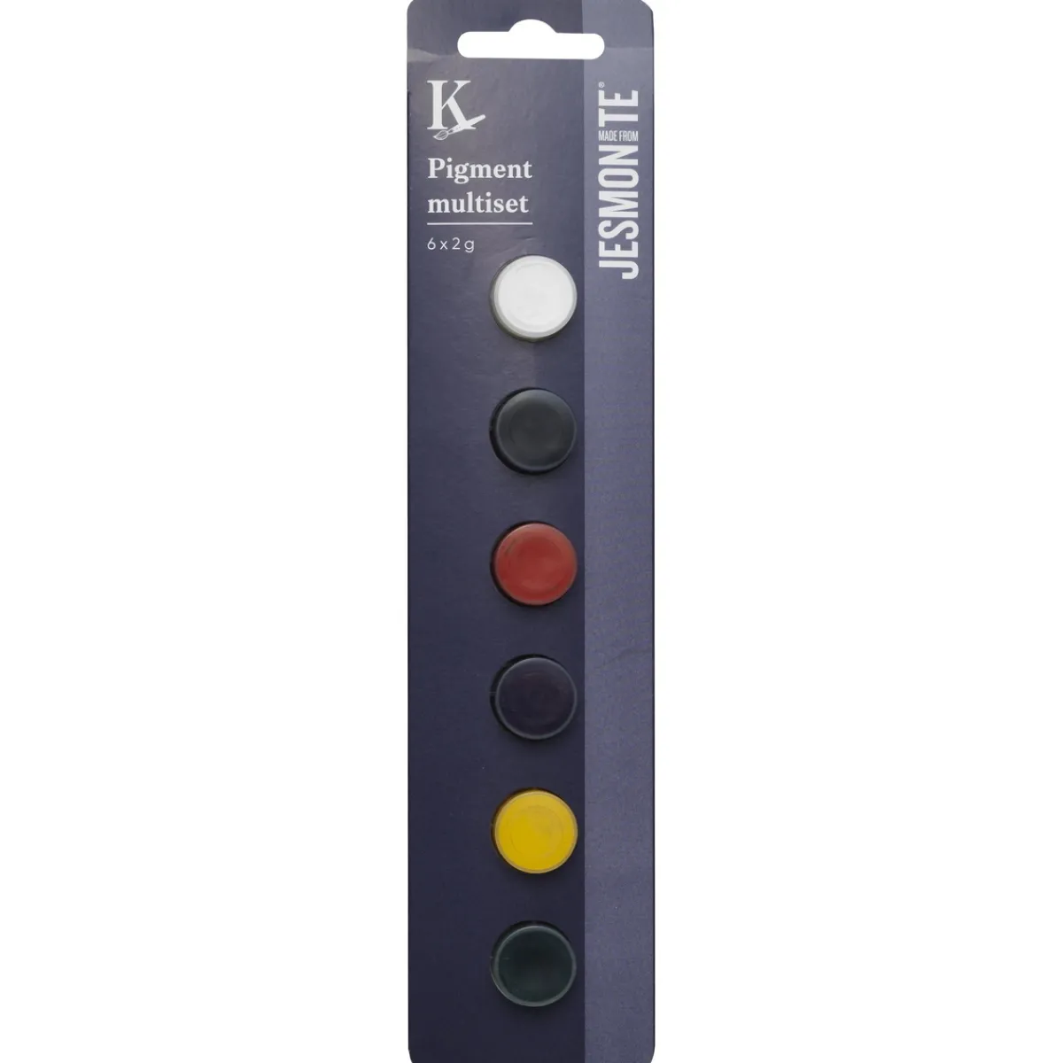 Kreatima Jesmonite Pigment Set Classic 6×2 g – färga Jesmonite under gjutningsprocessen