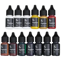 Kreatima Jesmonite Pigment set 13×10 g – färga din Jesmonite under gjutningsprocessen