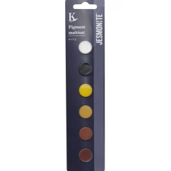 Kreatima Jesmonite Pigment Set Natural 6×2 g – färga Jesmonite under gjutningsprocessen