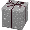 Panduro Design Julpapper 10 meters rulle, 57 cm bred – silvrigt papper med vita stjärnor | Present- & Julklappspapper