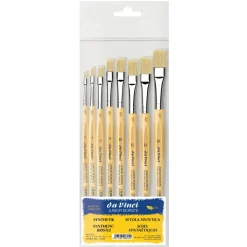 Da Vinci Juniorpenslar Flata Set 8st | Barn Barnpenslar
