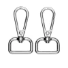 Panduro Hobby Karbinhakar karbinlås för axelrem 2-pack, silverfärgad 50×25 mm, 20 mm öppning | Väsktillbehör